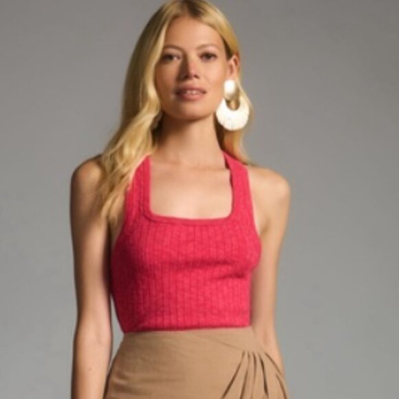 Anthropologie Pilcro Ribbed Knit Square Neck Sweater Tank top - Picture 7 of 7